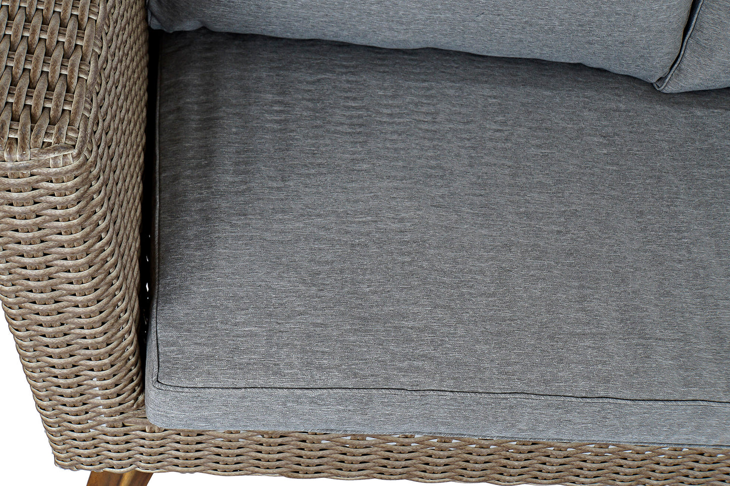 Conjunto Relax Jardín Ratán Sintético Sofá 2P + 2 Sillones + Mesa Cristal