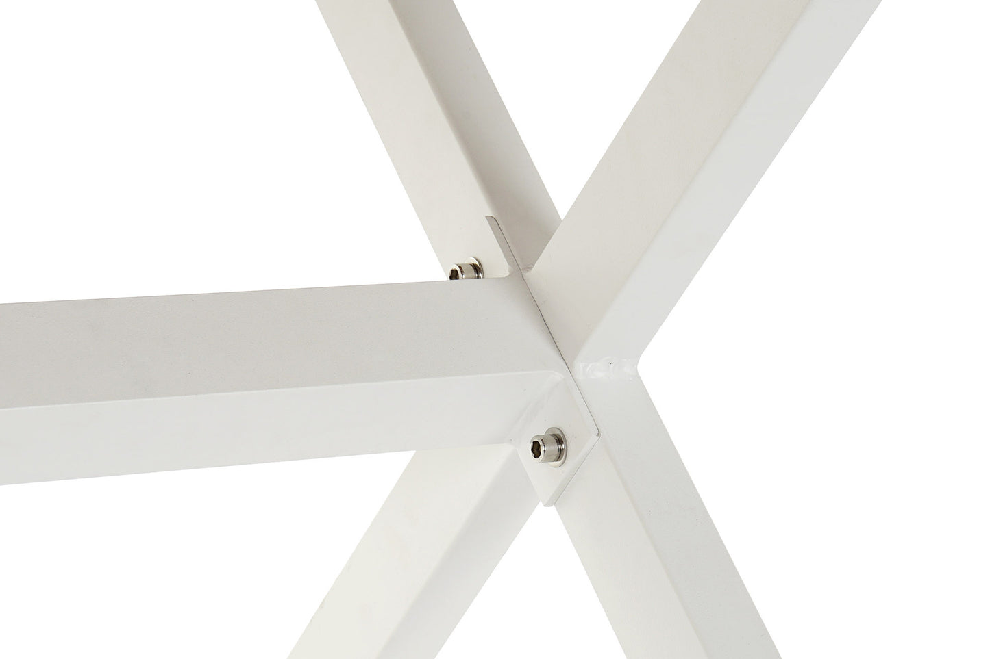 Mesa de Comedor Exterior Rectangular Aluminio Blanco 160x90 cm