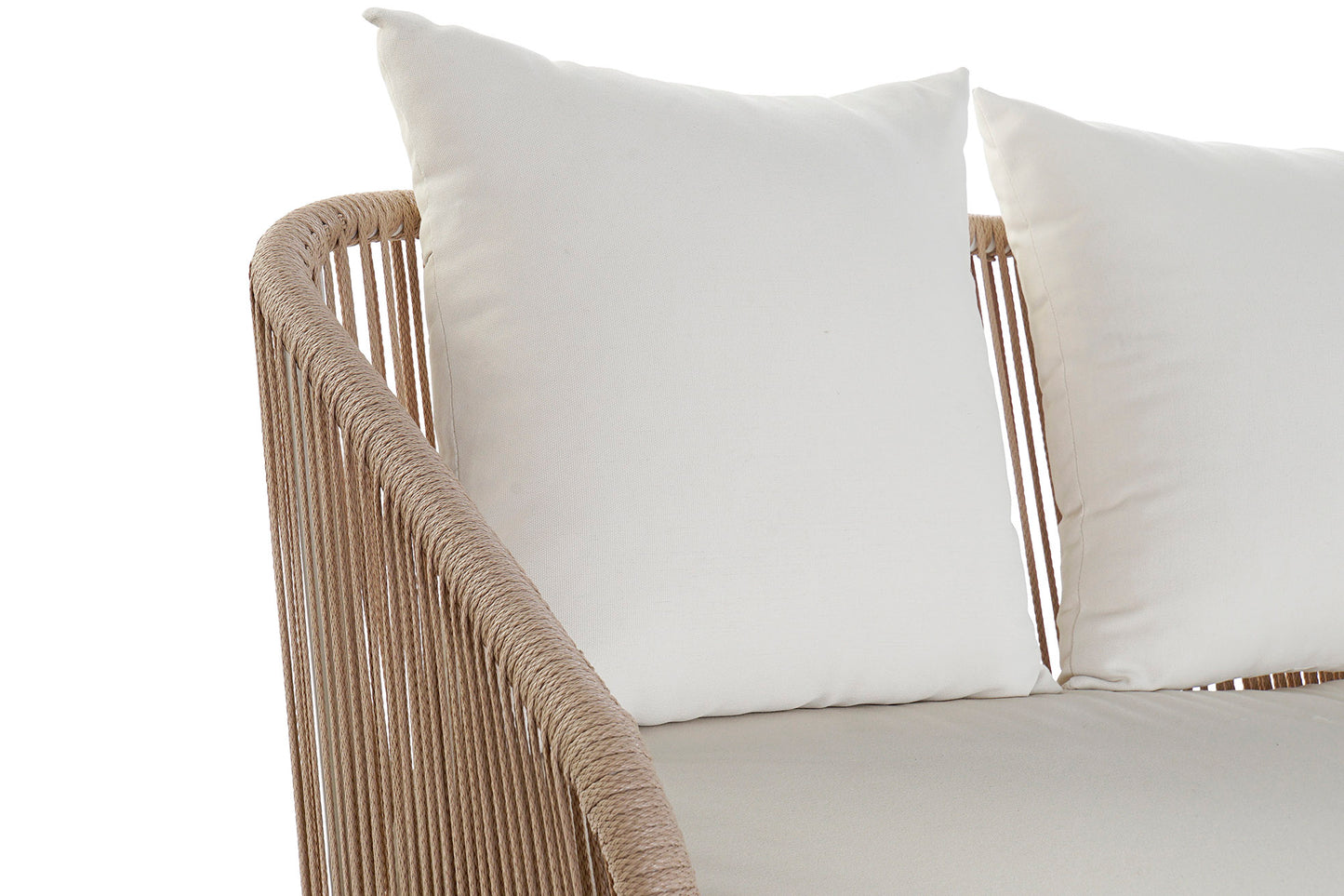 Conjunto Relax Jardín Aluminio y Cuerda Sofá + 2 Sillones + Mesa