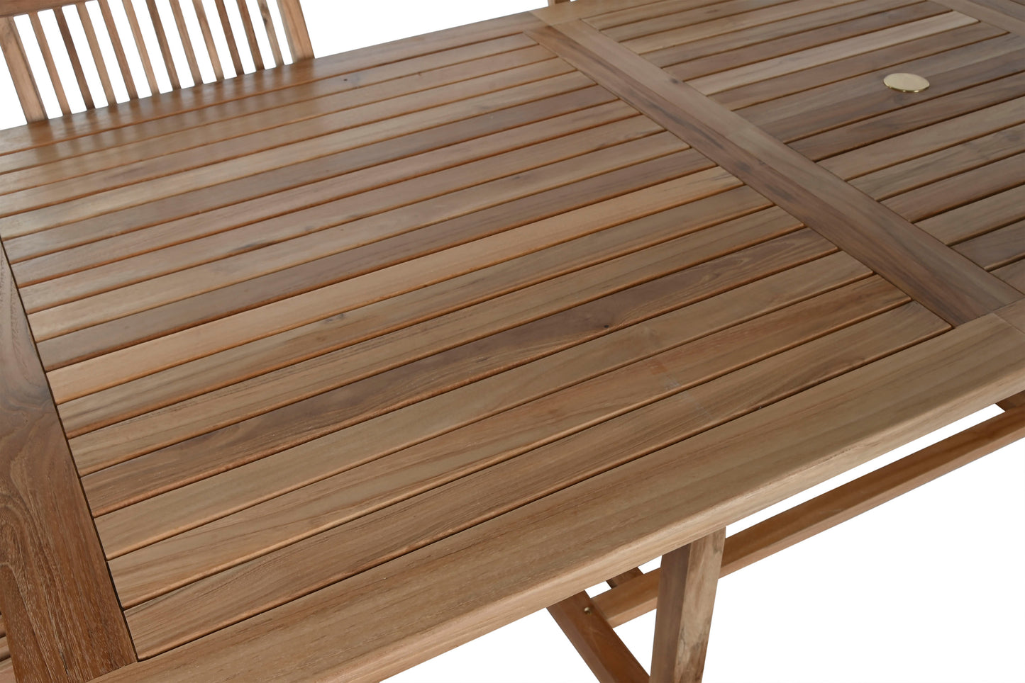 Conjunto Comedor Jardín Teca Grado A Mesa Extensible 180/240x100 cm + 8 Sillas