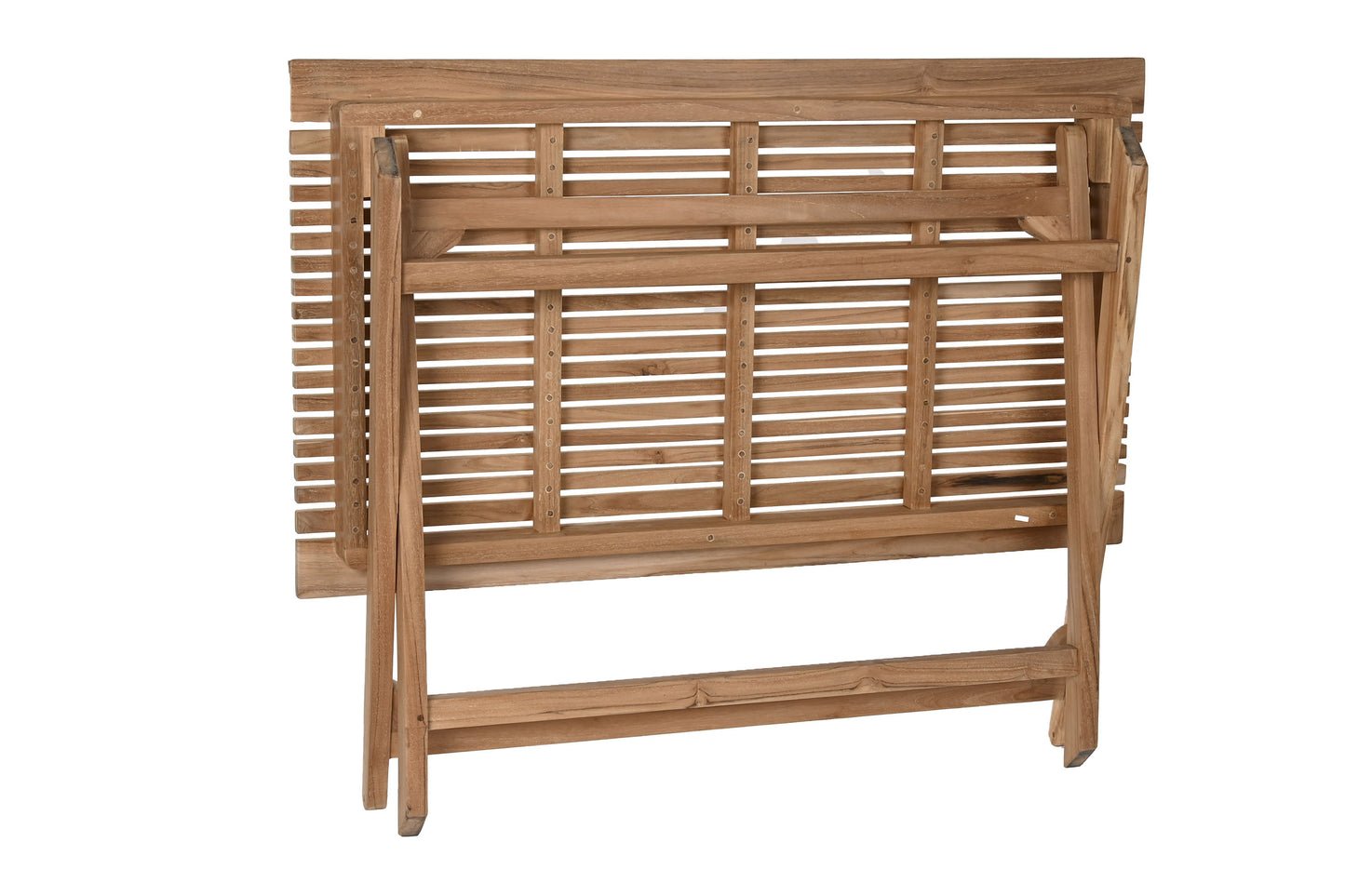 Conjunto Comedor Jardín Plegable Teca Grado A Mesa 120x70 cm + 4 Sillas