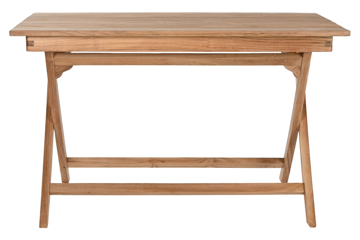 Conjunto Comedor Jardín Plegable Teca Grado A Mesa 120x70 cm + 4 Sillas