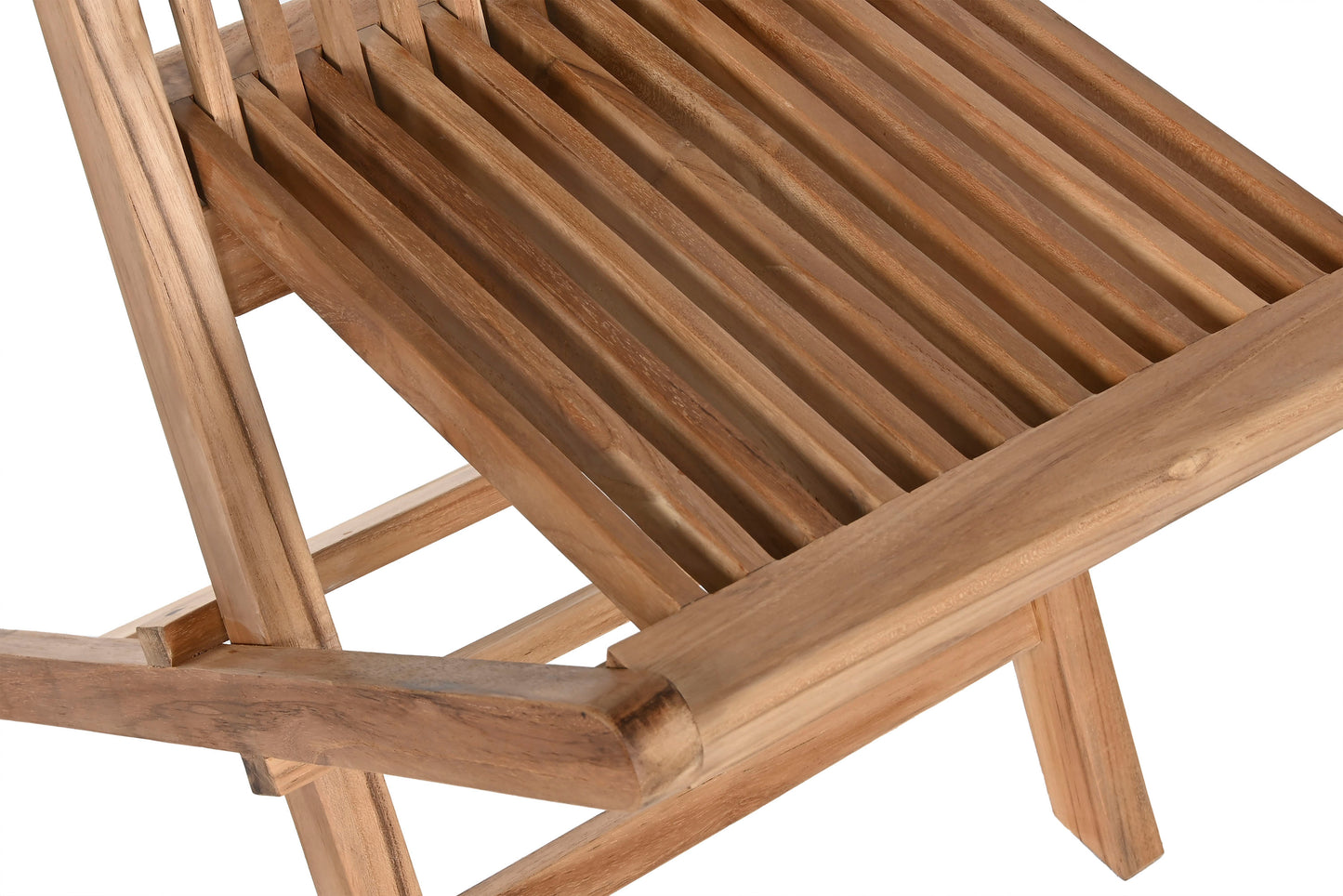 Conjunto Comedor Jardín Plegable Teca Grado A Mesa 120x70 cm + 4 Sillas