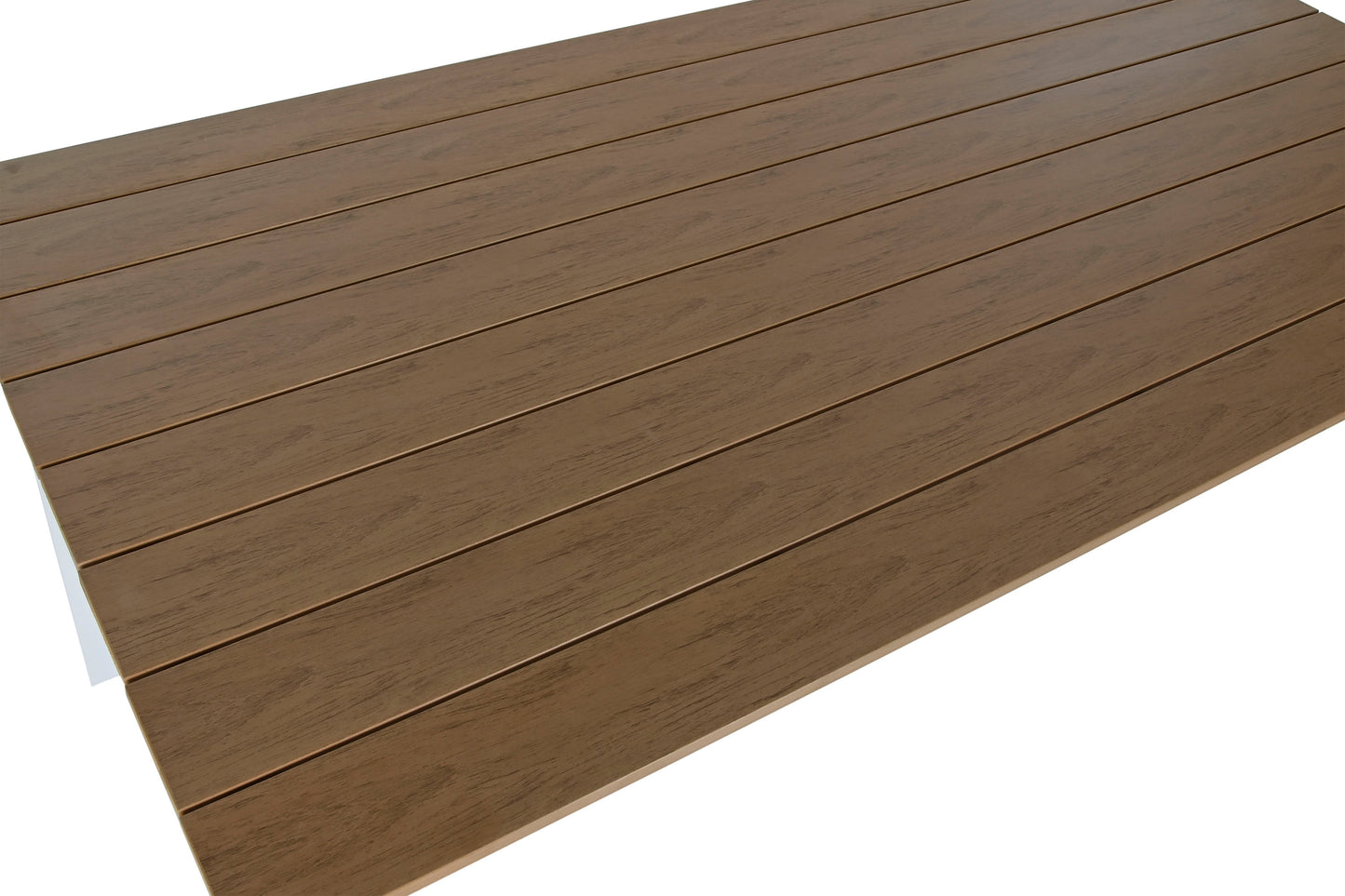 Conjunto Comedor Aluminio y Cuerda de Resina Imitación Madera + 6 Sillas