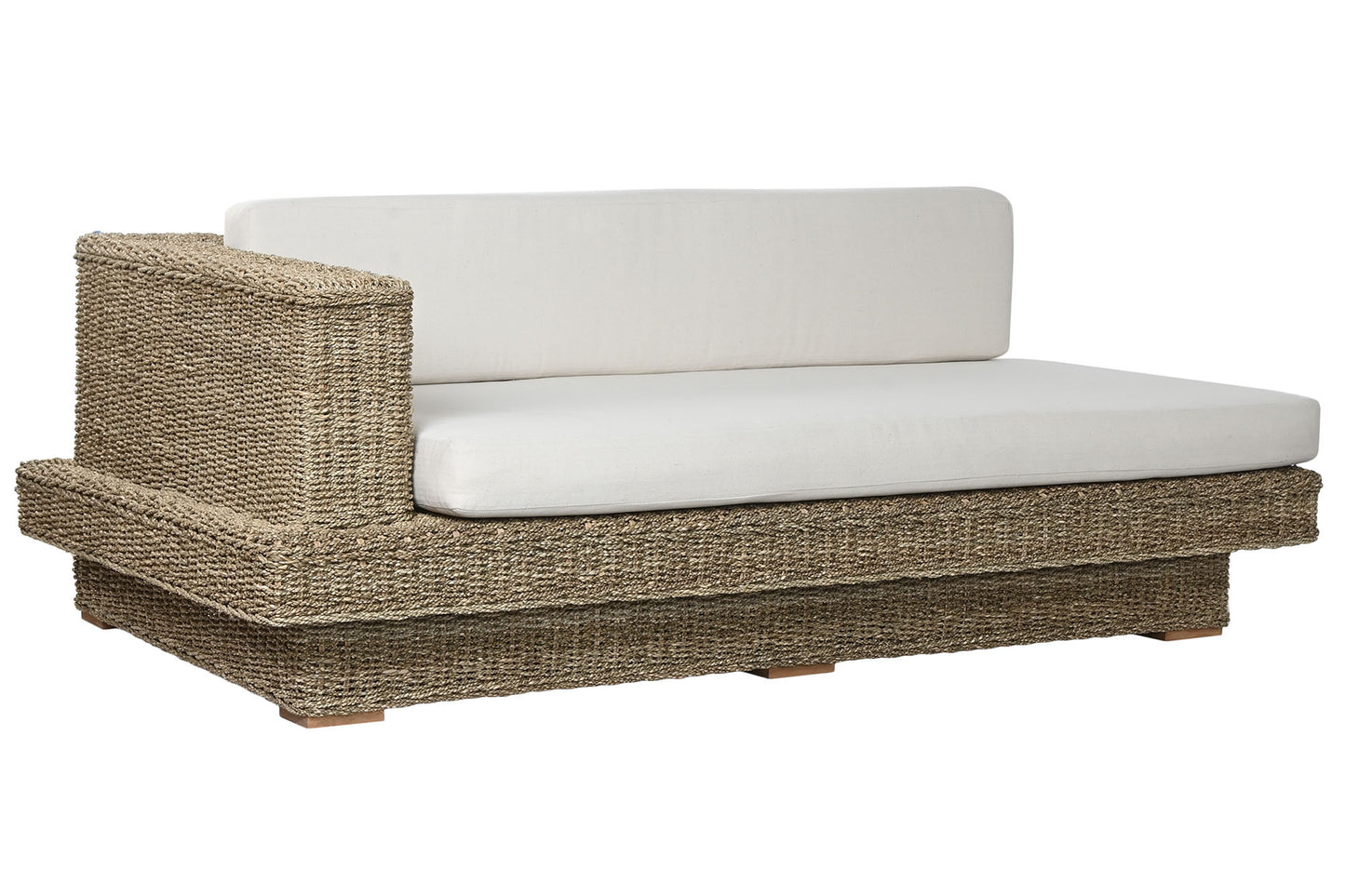 Rinconera Modular de Jardín 2 Módulos | Fibra Natural de Teca Artesanal