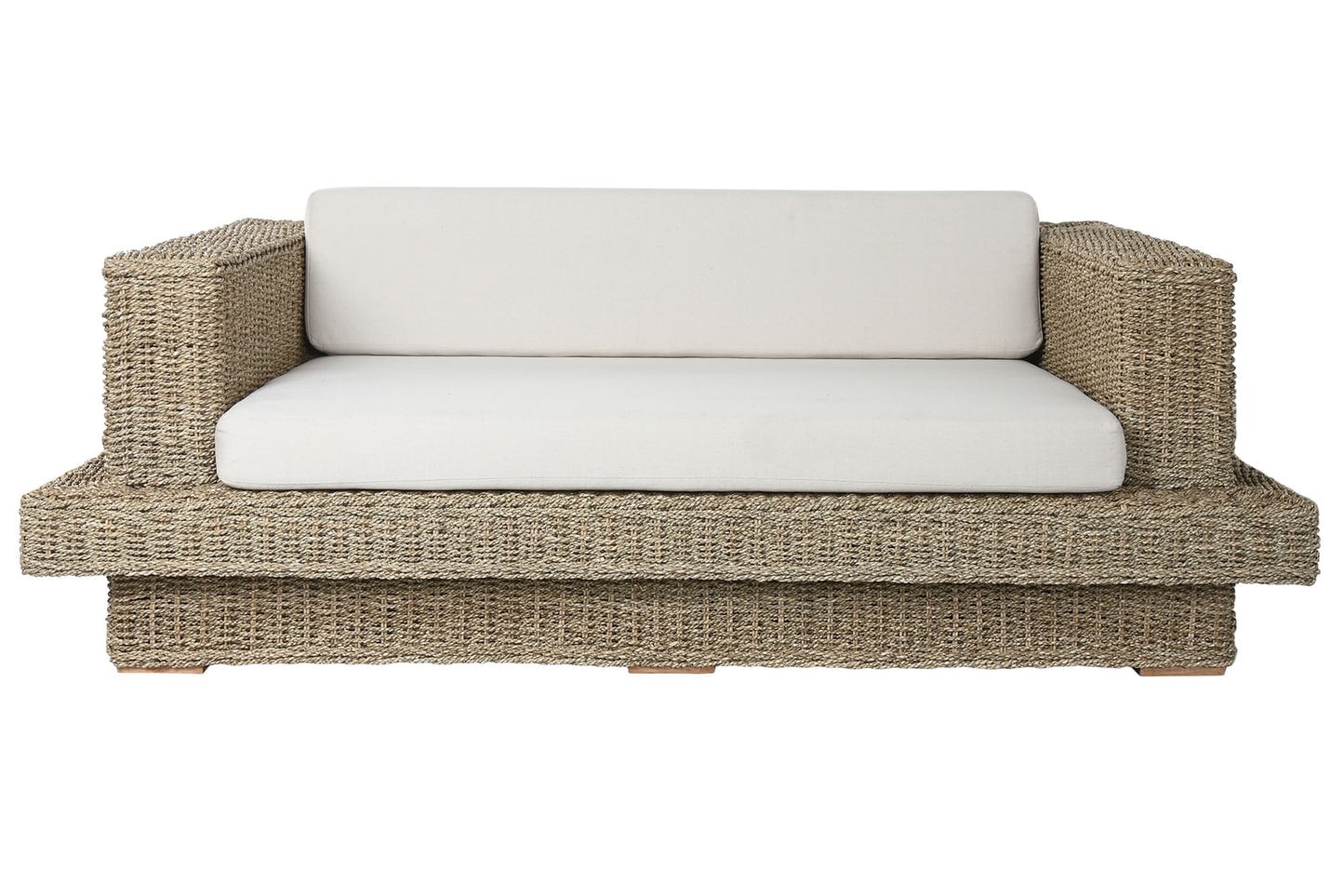 Rinconera Modular de Jardín 2 Módulos | Fibra Natural de Teca Artesanal