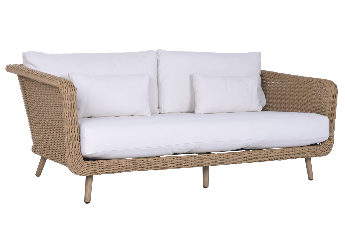 Conjunto de Jardín 4 Piezas Fibra Sintética Imitación Natural