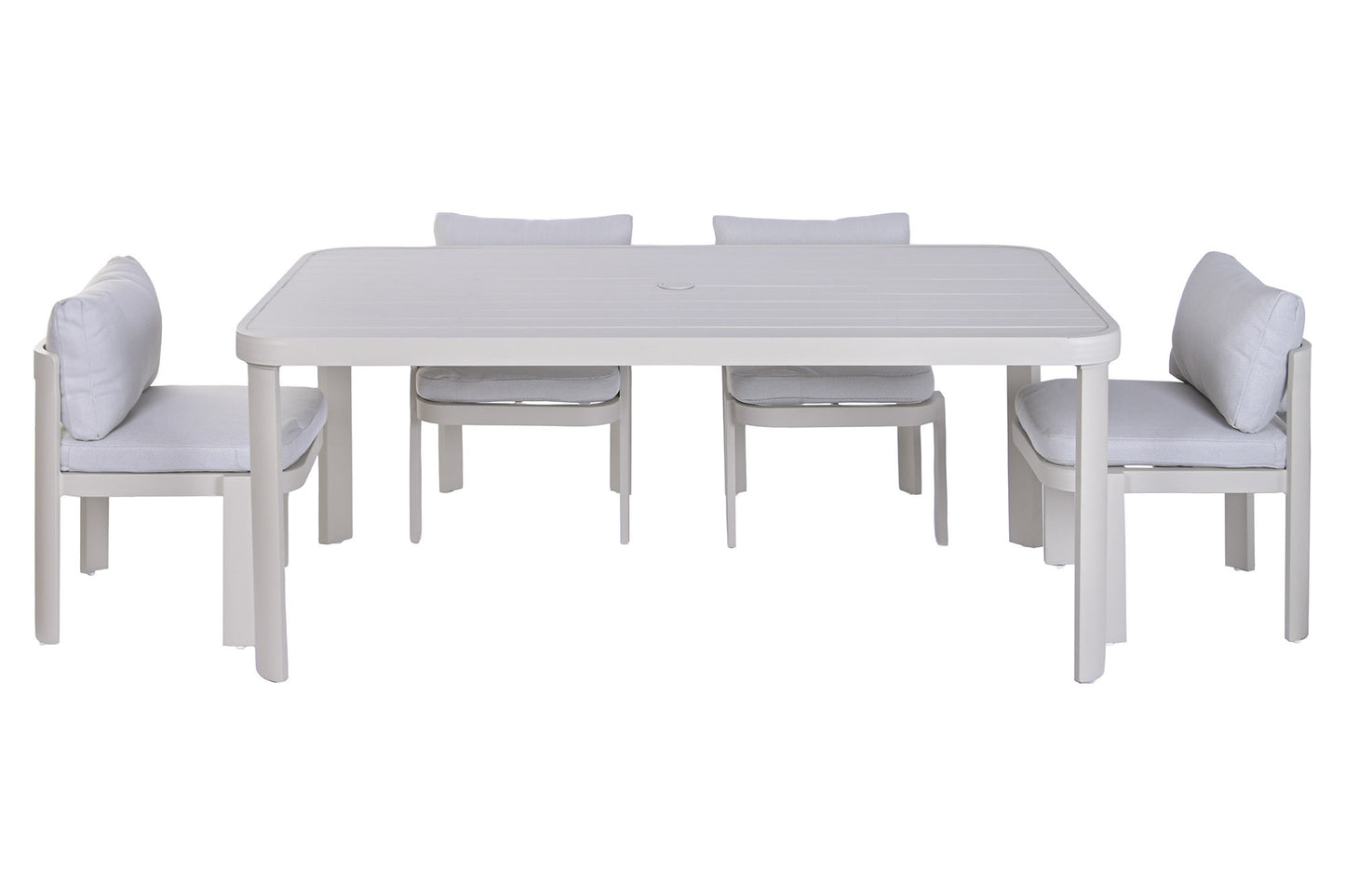 Conjunto Comedor de Jardín 7 Piezas Aluminio Mesa + 6 Sillas