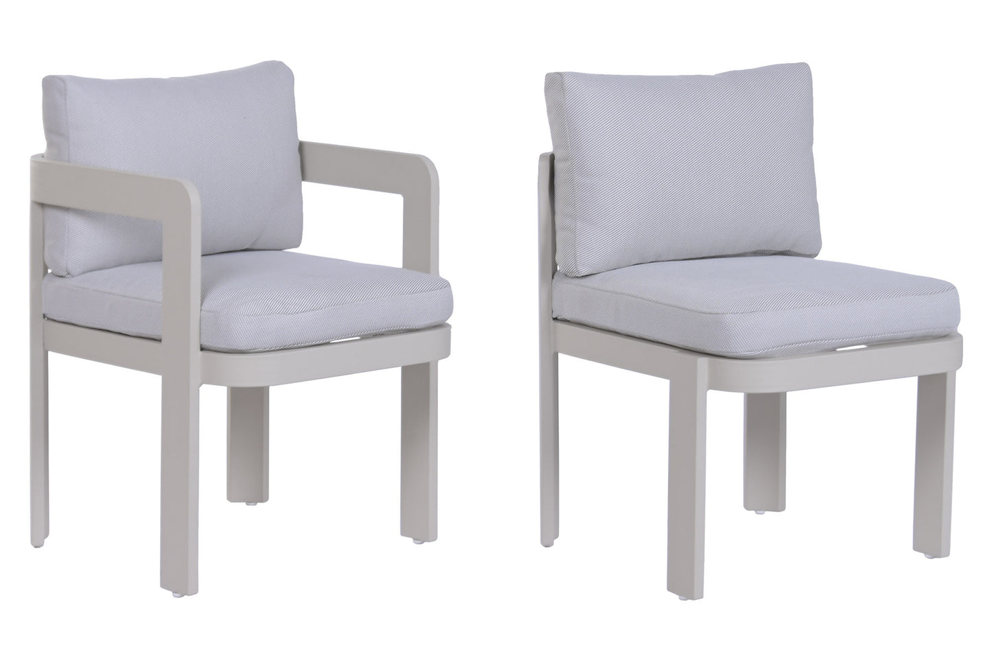 Conjunto Comedor de Jardín 7 Piezas Aluminio Mesa + 6 Sillas
