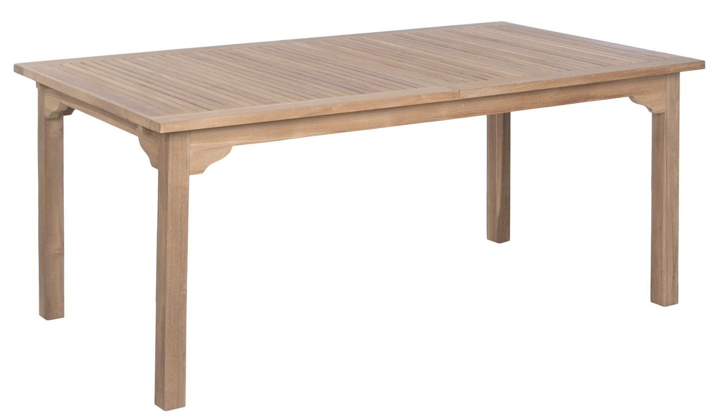 Mesa de Comedor Exterior Teca Grado A Extensible 180/240x100 cm
