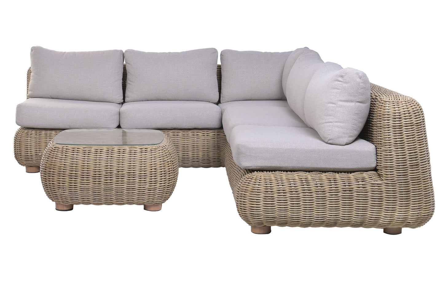 Sofa set 2 ratan sintetico 243x259x69 esquinero