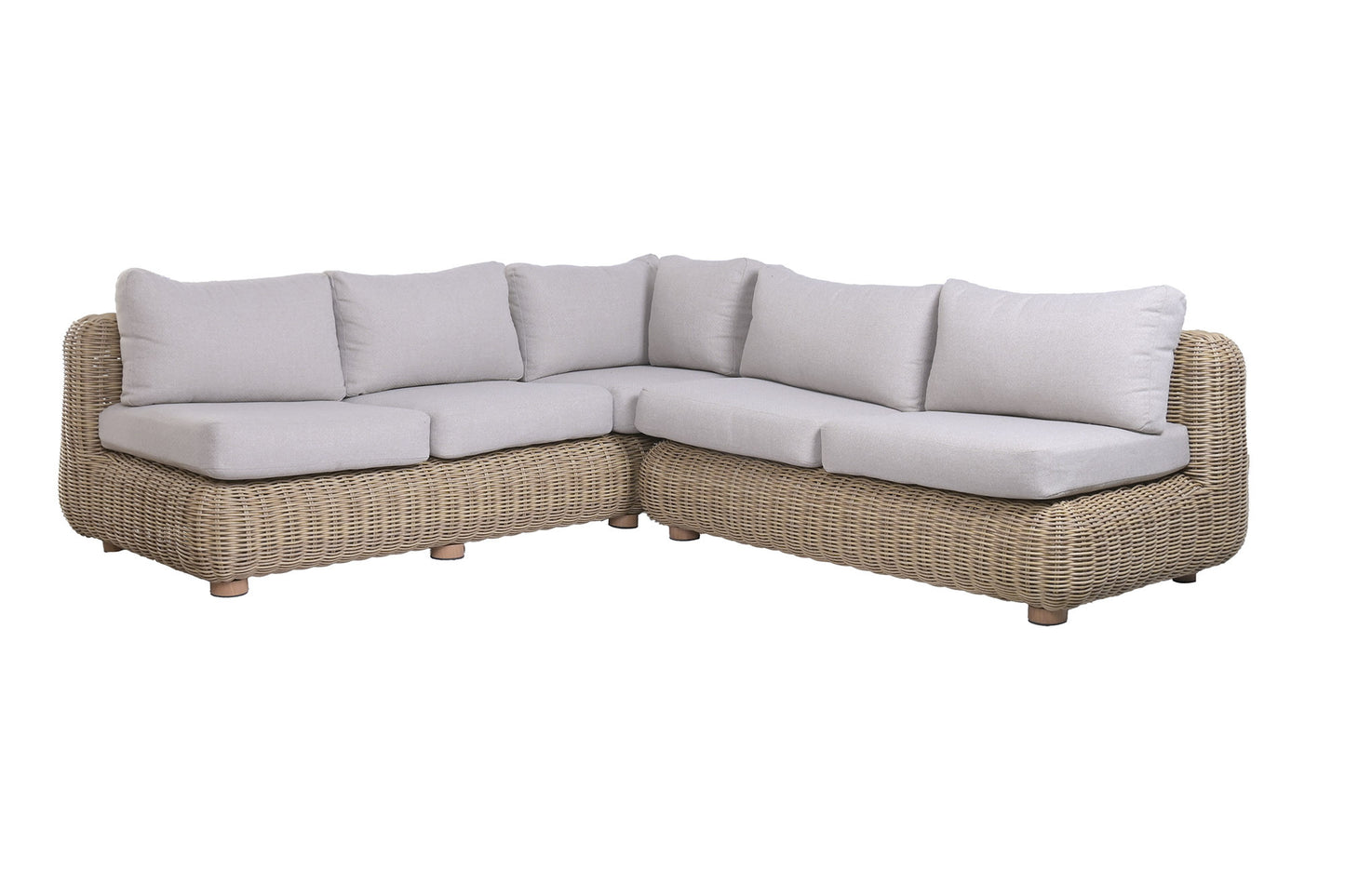Sofa set 2 ratan sintetico 243x259x69 esquinero