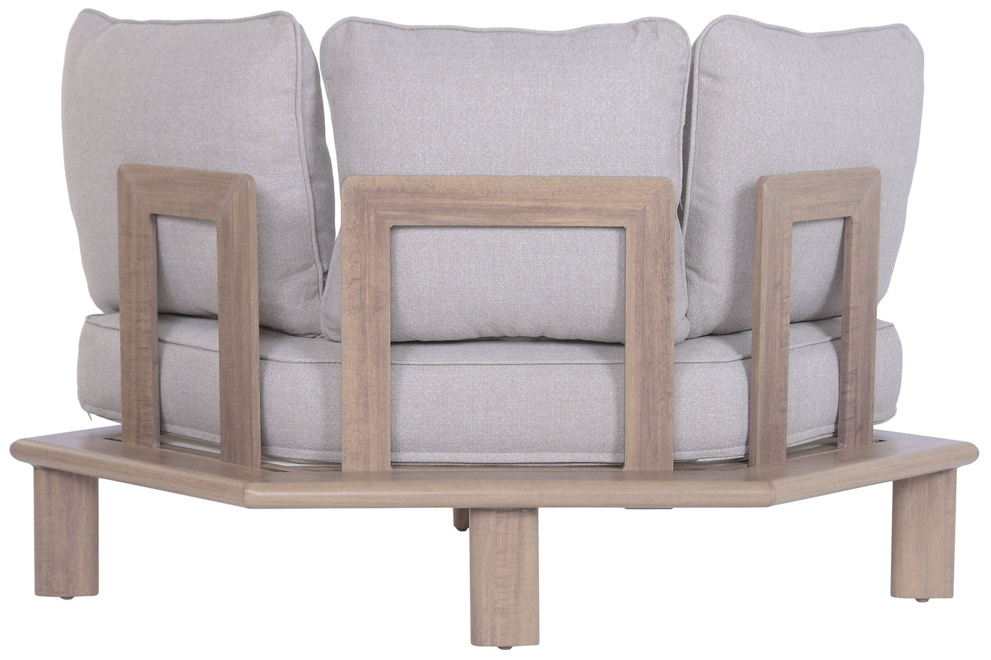 Rinconera Modular de Jardín 4 Piezas Aluminio Imitación Madera 290x290x68