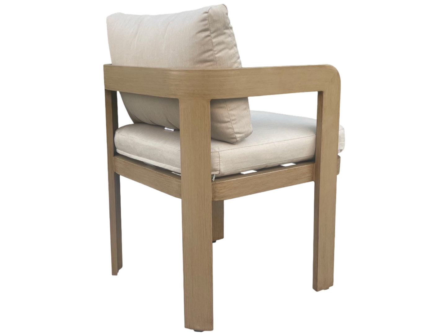 Conjunto Comedor Jardín 7 Piezas Aluminio Imitación Madera | Sea Side