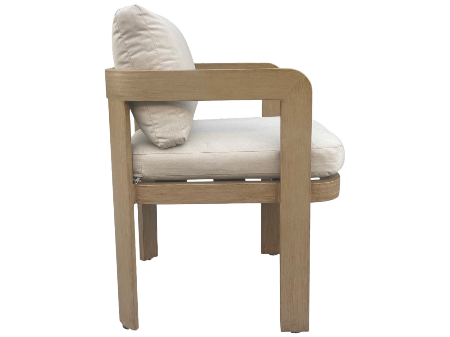 Conjunto Comedor Jardín 7 Piezas Aluminio Imitación Madera | Sea Side