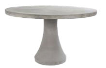 Mesa de Comedor Exterior Hormigón Gris Redonda Ø130 cm