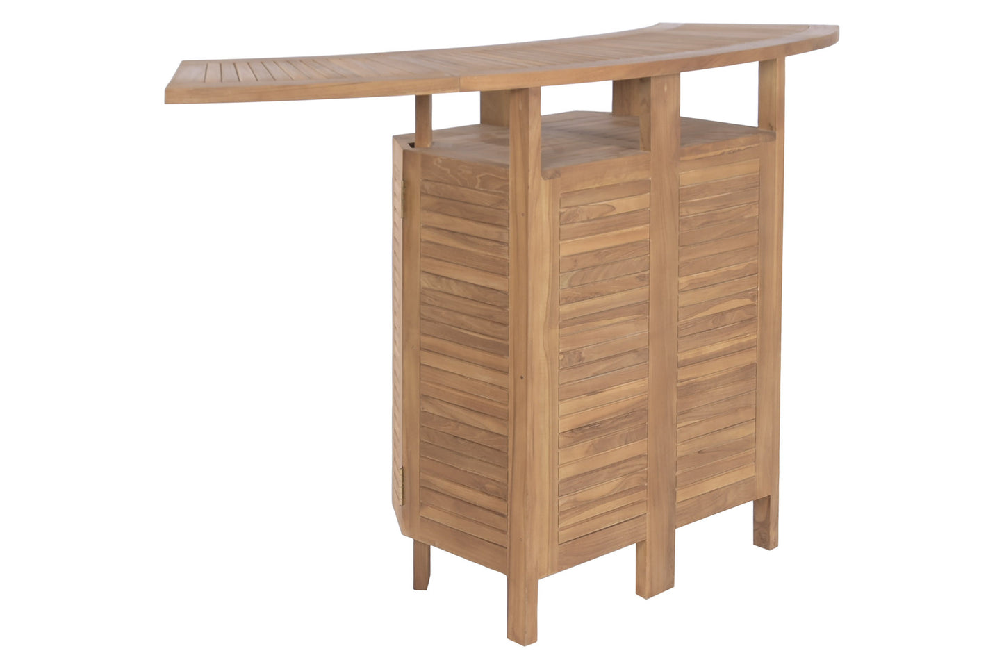 Mueble Bar de Jardín Teca Grado A Plegable con 2 Taburetes