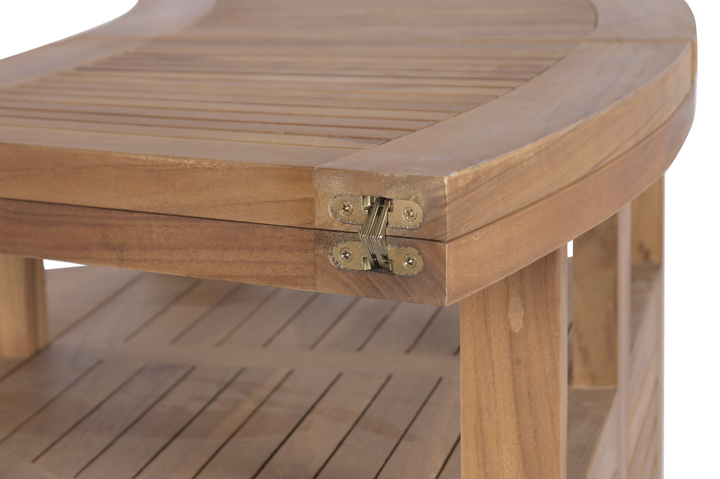 Mueble Bar de Jardín Teca Grado A Plegable con 2 Taburetes