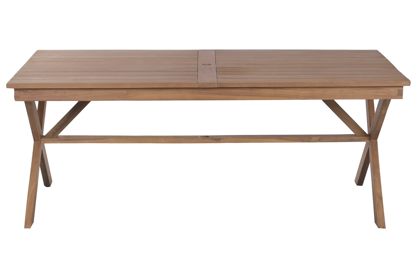 Conjunto Comedor Jardín Teca Grado A Mesa Fija 200x100 cm + 2 Bancos