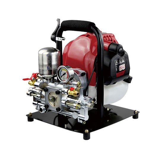 Carretilla sulfatadora una rueda, Motor Gasolina 100L. Motor 4T 50bar 12ltr/min.