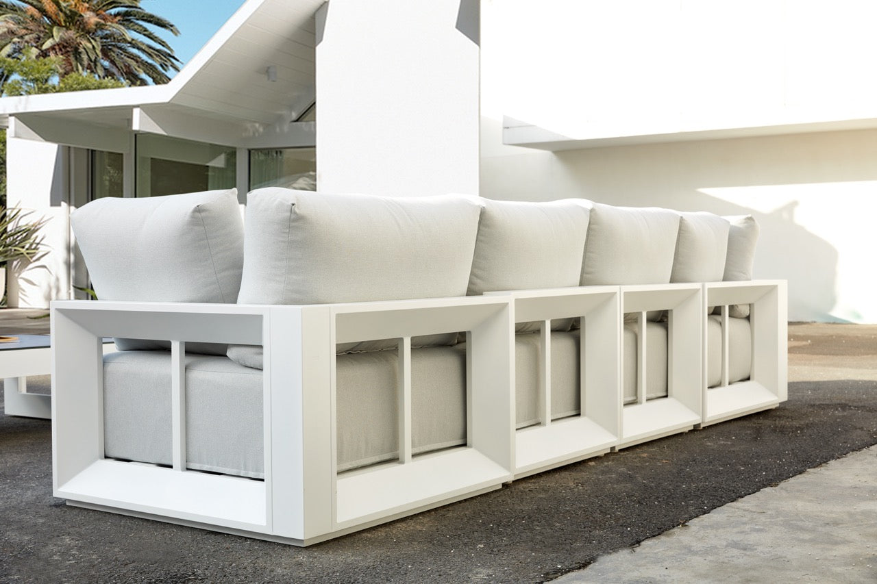 Módulo ampliación Onix aluminio blanco cojinería gris claro