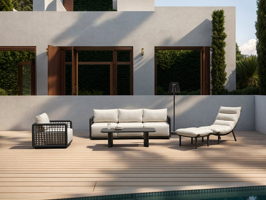 Sofá 3 plazas Santa Ana antracita / beige