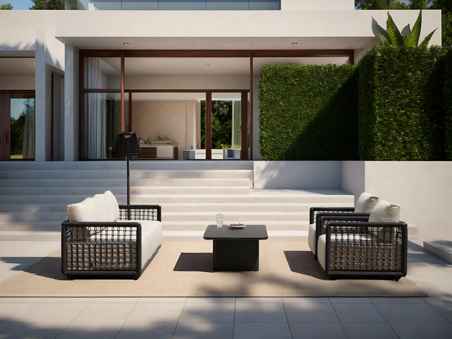 Sofá 1 plaza Santa Ana antracita / beige