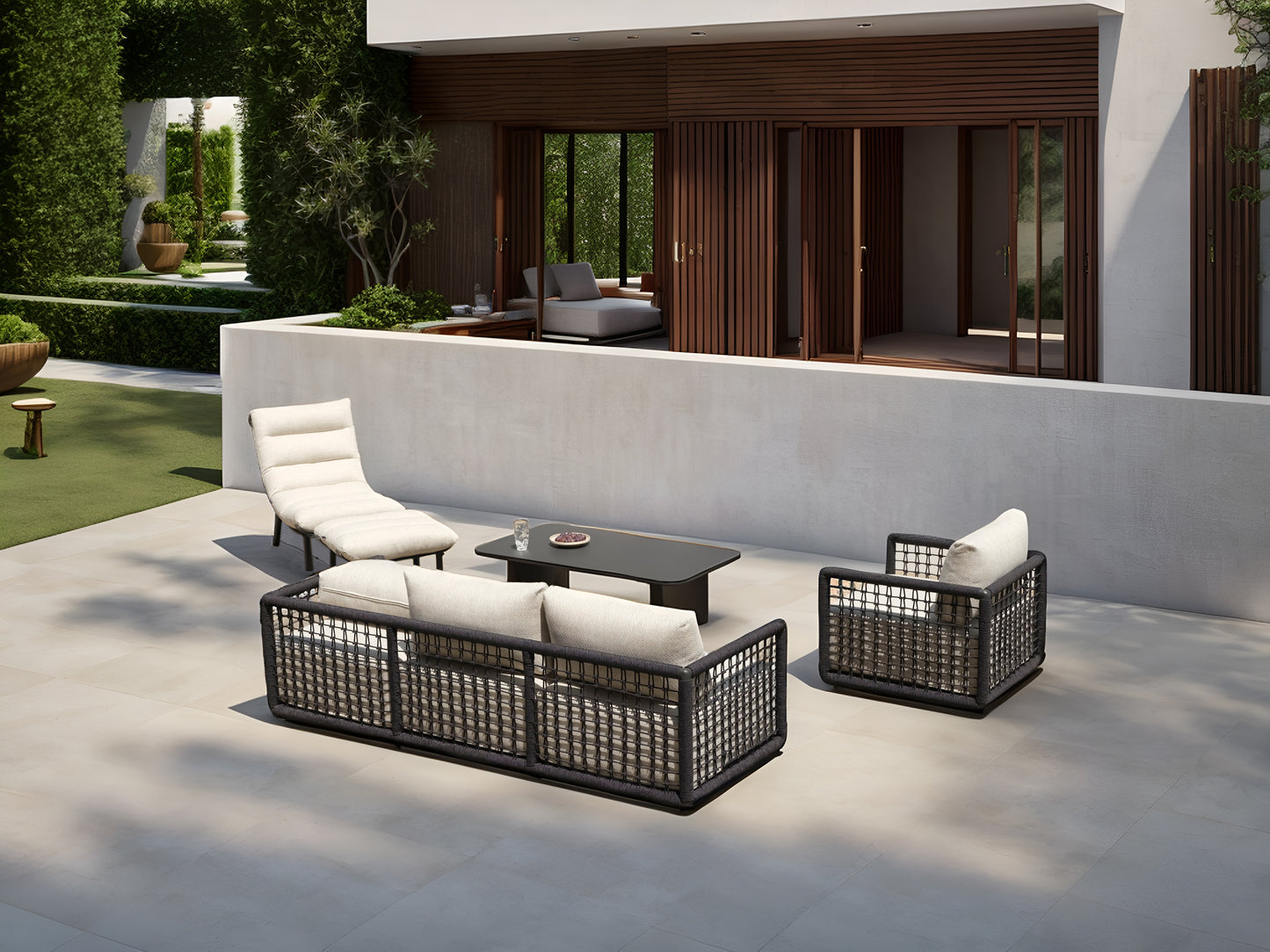 Sofá 1 plaza Santa Ana antracita / beige