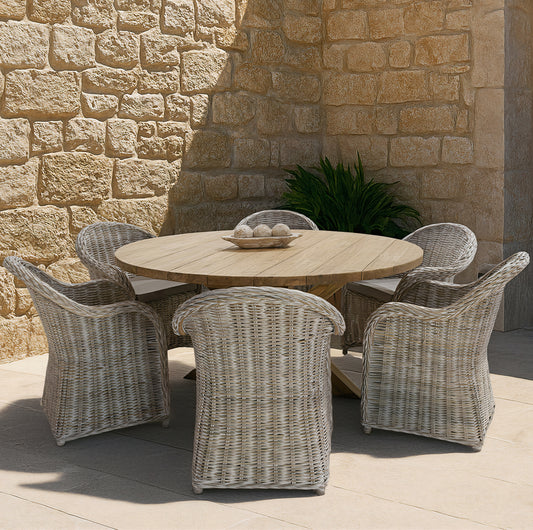 Sillón con brazos Hermon kubu natural