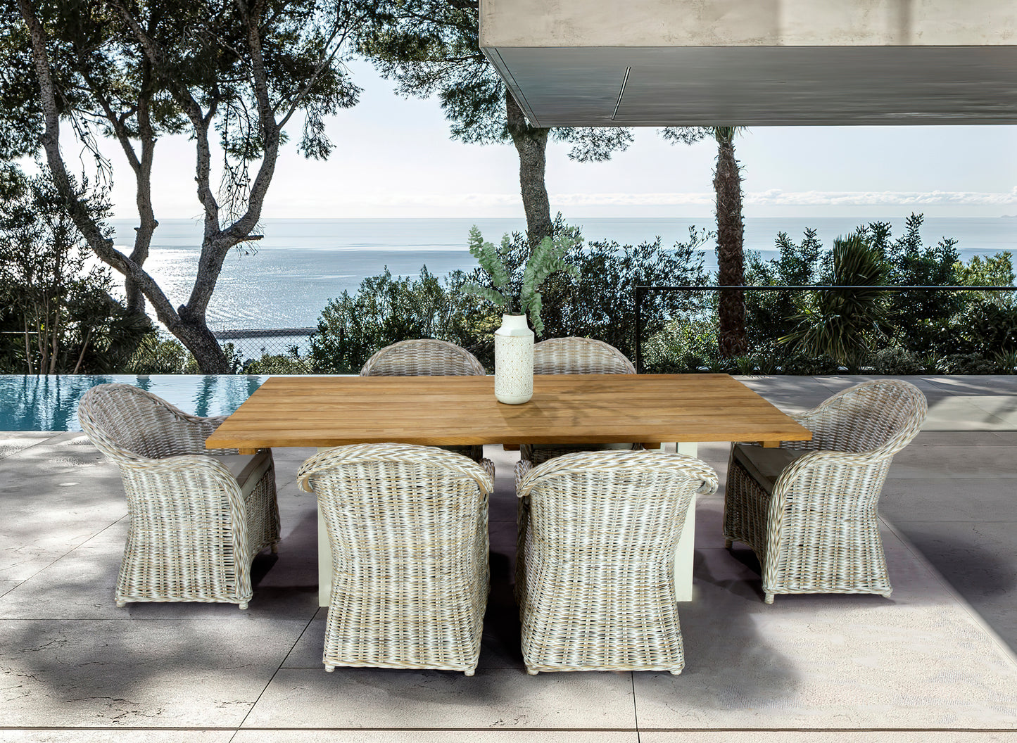 Sillón con brazos Hermon kubu natural