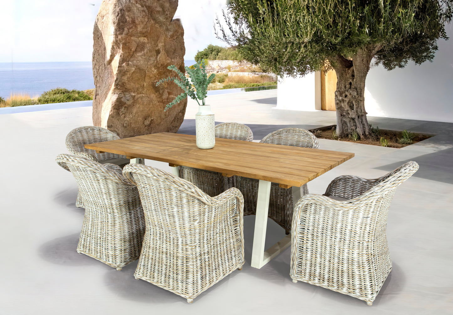 Sillón con brazos Hermon kubu natural