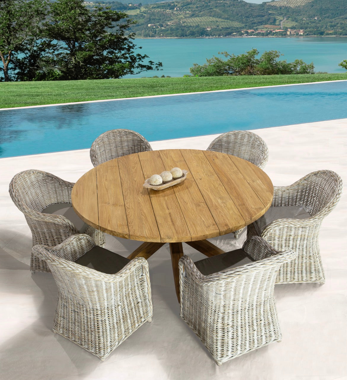 Sillón con brazos Hermon kubu natural