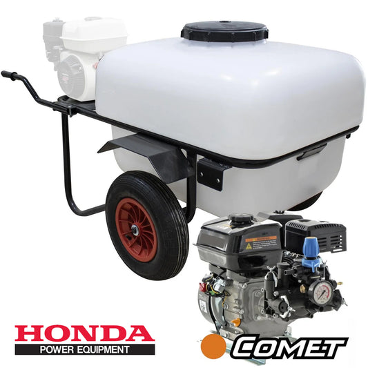 Carretilla Sulfatadora Comet 200L Motor Honda GX 100 25bar 25ltr/min 2 Ruedas