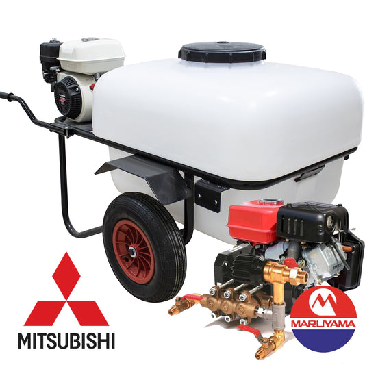 Carretilla Fumigadora 200L Maruyama MSD-31 Motor Mitsubishi 4T 40bar 15l/min 2 Ruedas