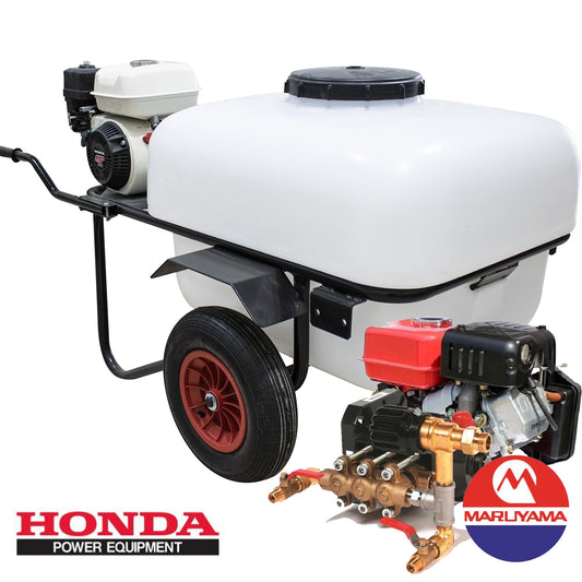 Carretilla Fumigadora 200L Maruyama MSD-31-H Motor Honda GX100 40bar 15l/min 2 Ruedas
