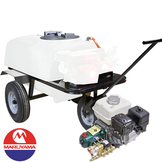 Carretilla 3 ruedas Maruyama 200 300 400L Motor Nouki HS800 40bar 30ltr/min