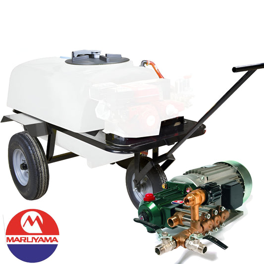Carretilla 3 ruedas 200 300 400L Motor Eléctrico Monofásico Maruyama MSD-40 40bar 30ltr/min