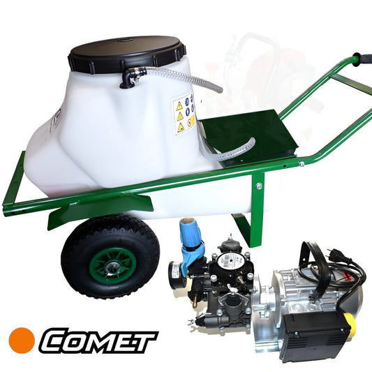 Carretilla sulfatadora 60L Motor Eléctrico Comet MC25 25bar 25ltr/min