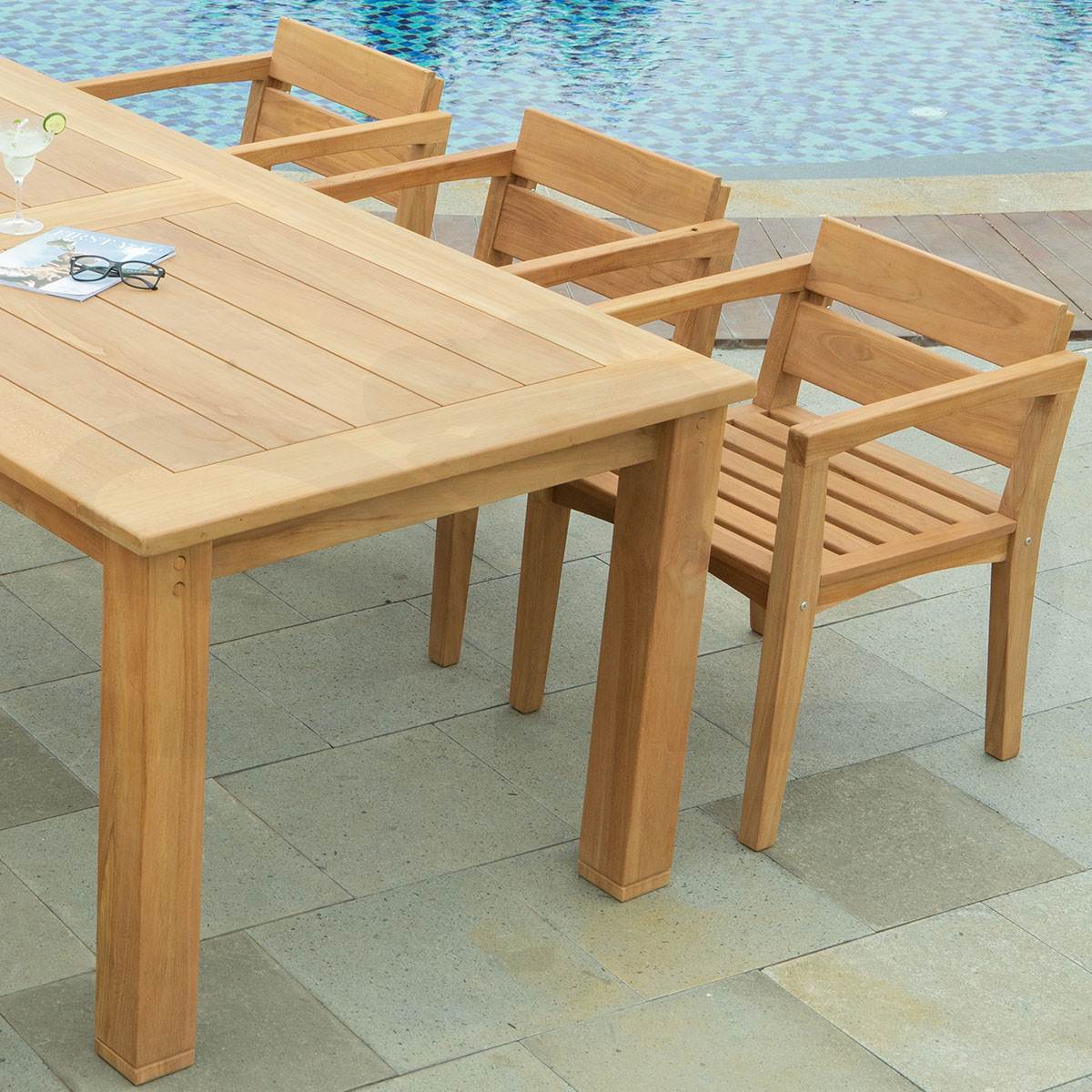 Mesa rectangular fija Danao 280x100 cm